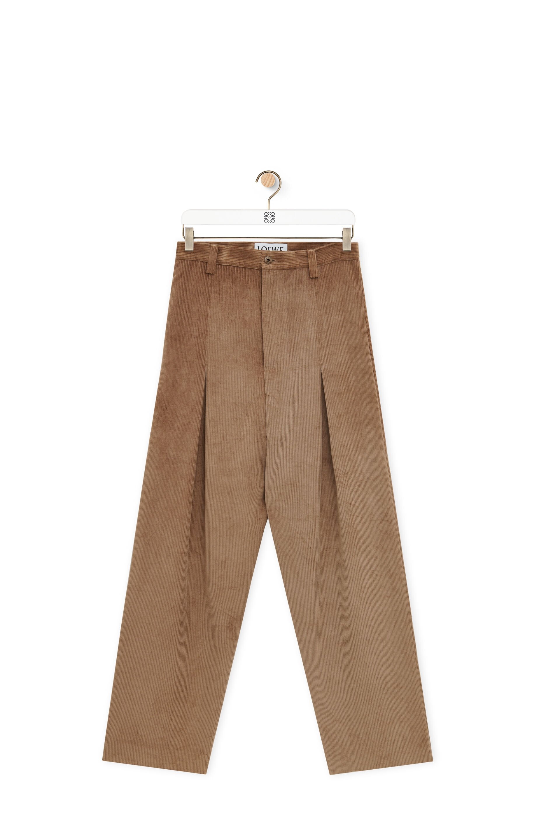 Low crotch trousers in cotton and cashmere - 1