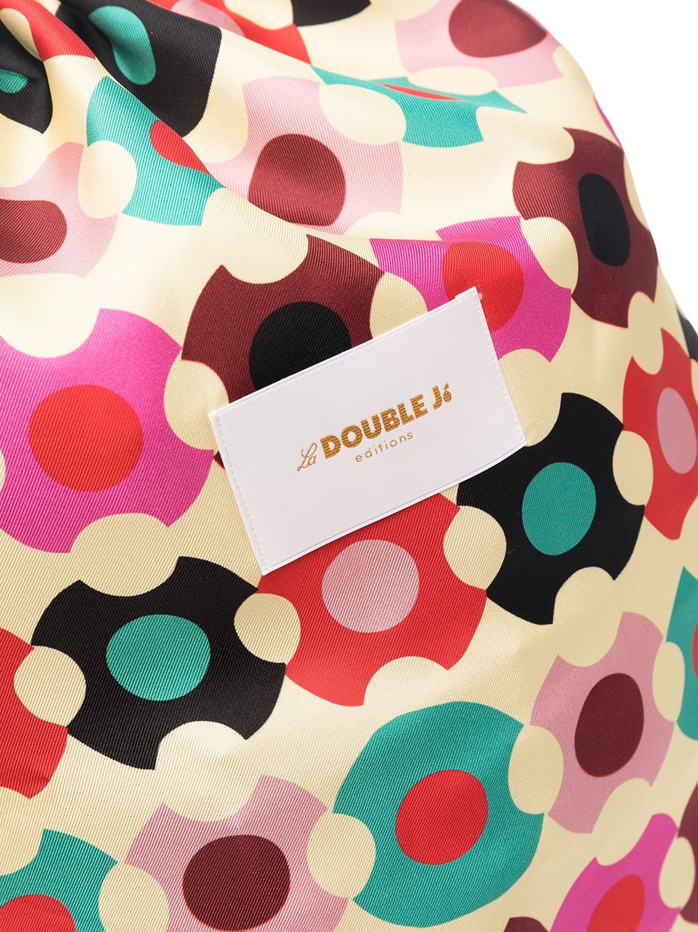 geometric logo silk bucket bag - 4