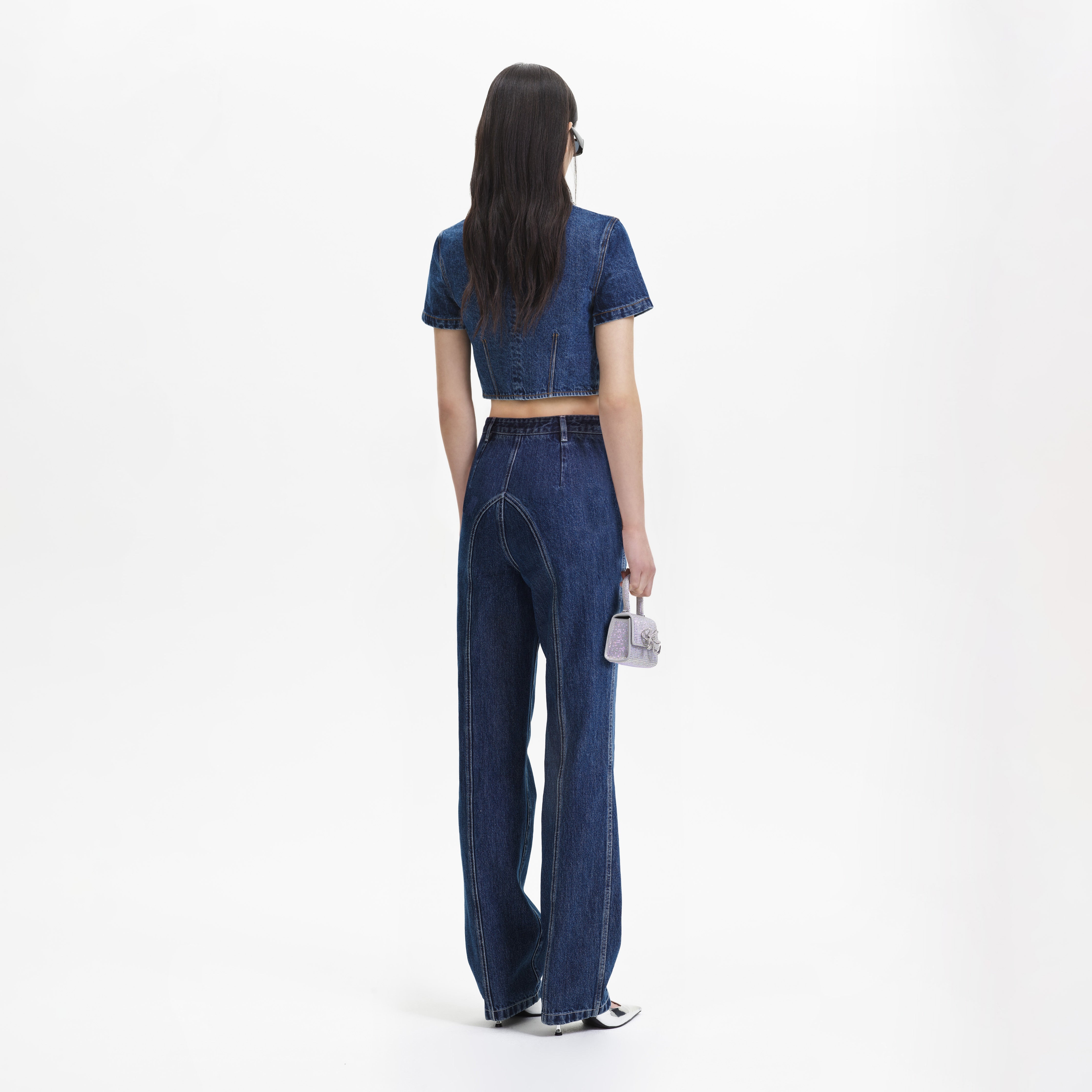 Black Stitch Detail Jeans - 10