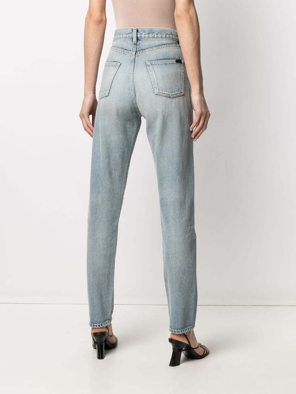 high-waist ripped jeans - 4