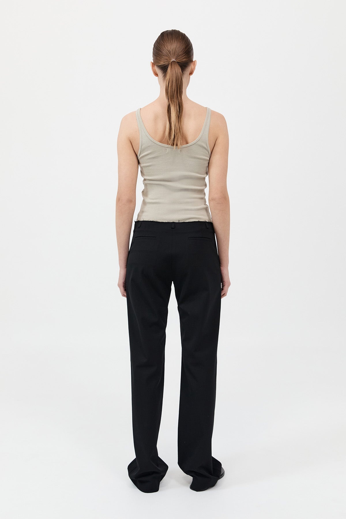 Raw Edge Pants - Black - 4