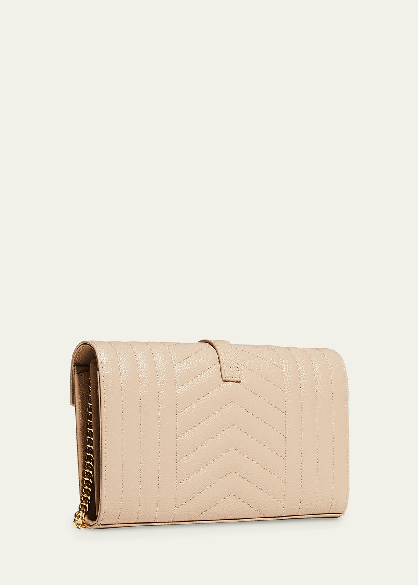 YSL Tri-Quilted Wallet on Chain - 3