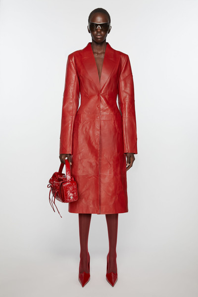 Acne Studios Leather coat - Red outlook