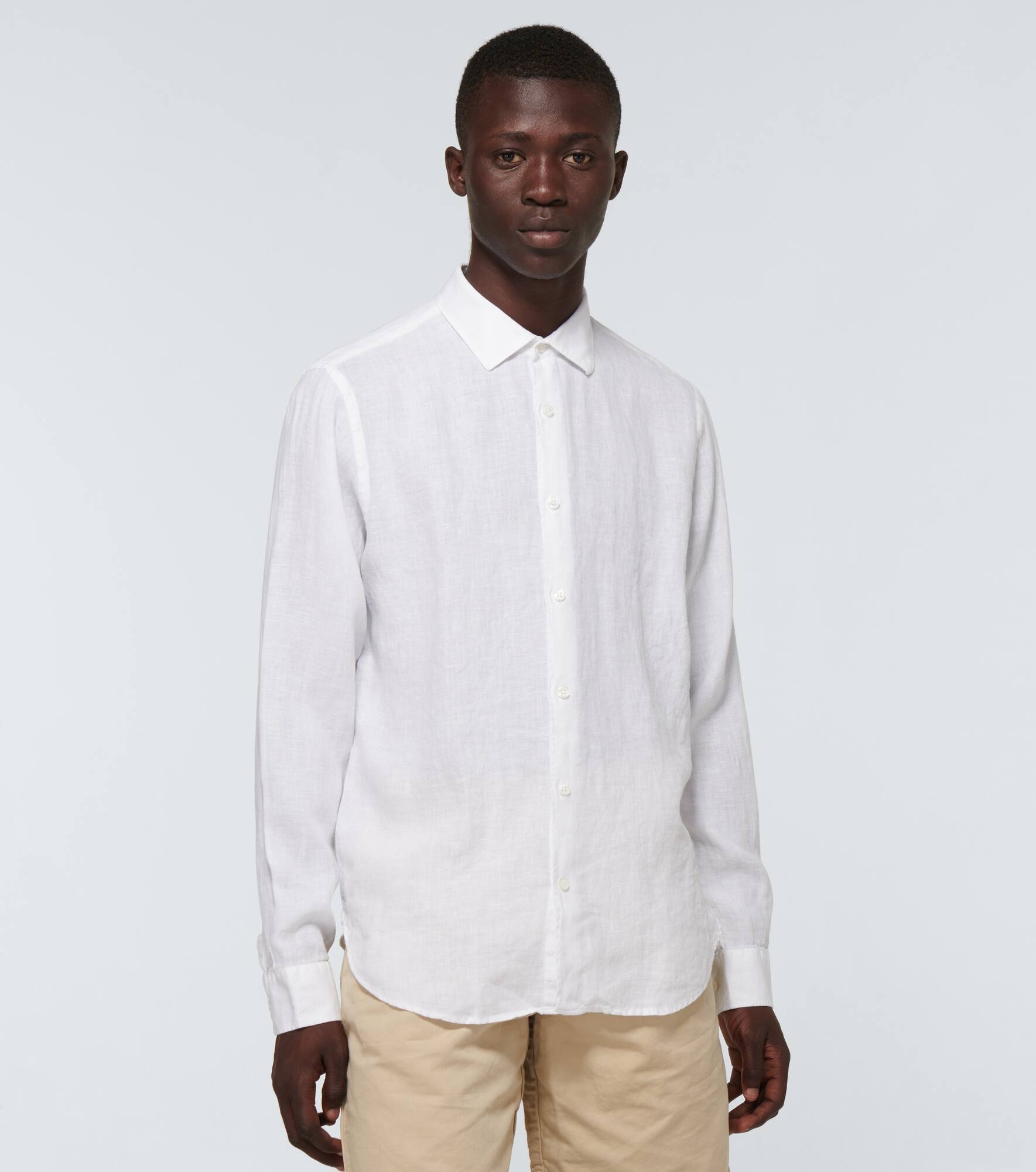 Giles linen long-sleeved shirt - 3