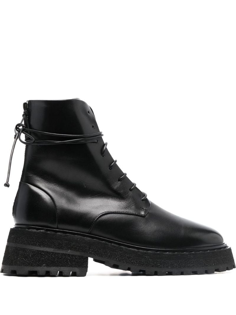 lace-up leather ankle boots - 1