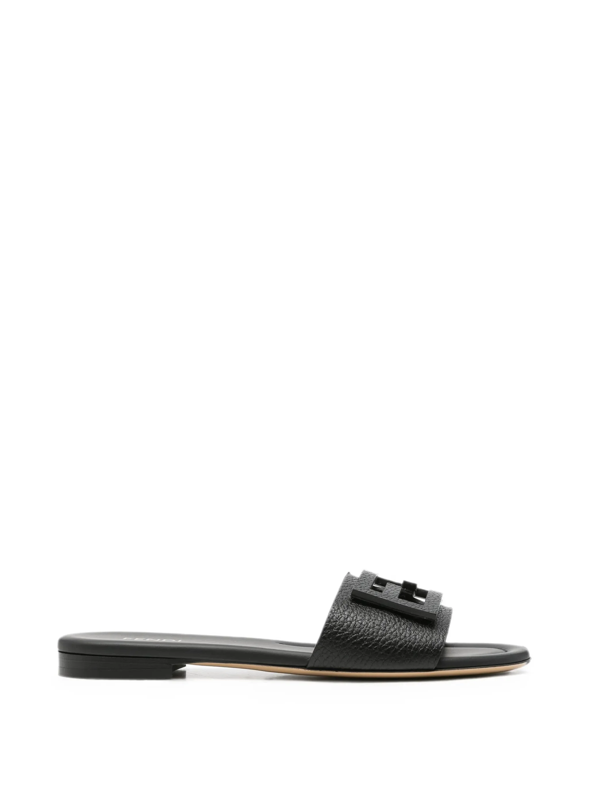 Fendi Baguette FF-logo Leather Slides - 1