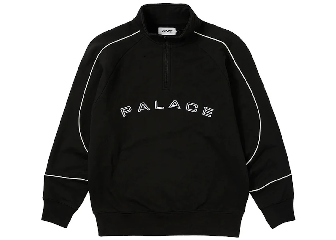 Palace Sport Piped 1/4 Zip Black - 1