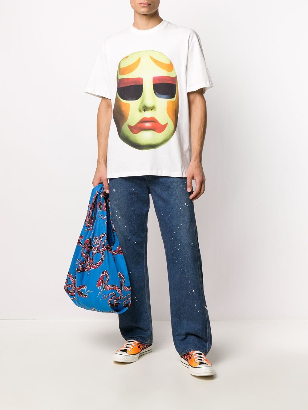 mask graphic print T-shirt - 2