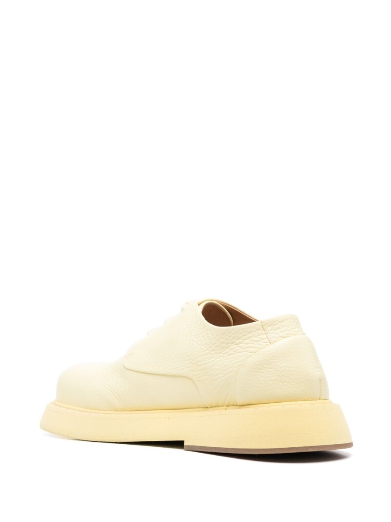 round-toe leather derby shoes - 3