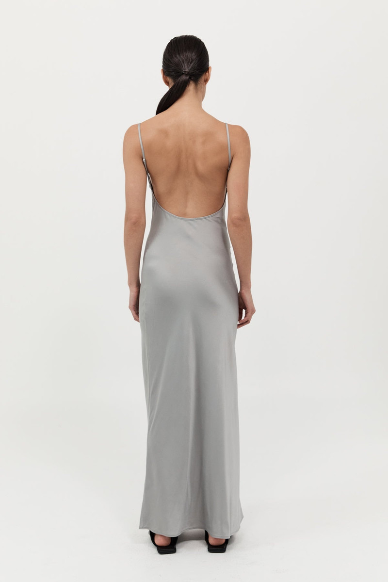 Low Back Slip Dress - Silver 5