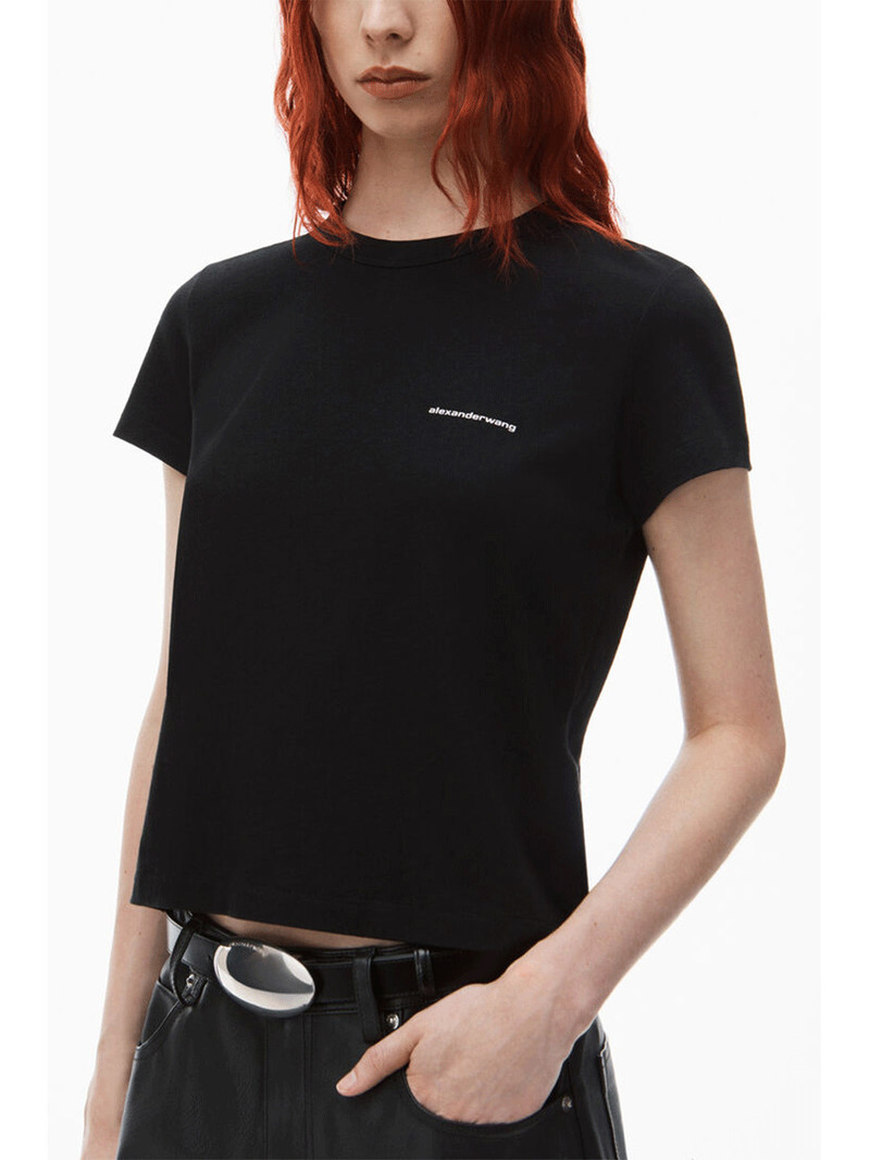 alexanderwang.t Shrunken Tee In High Twist Jersey outlook