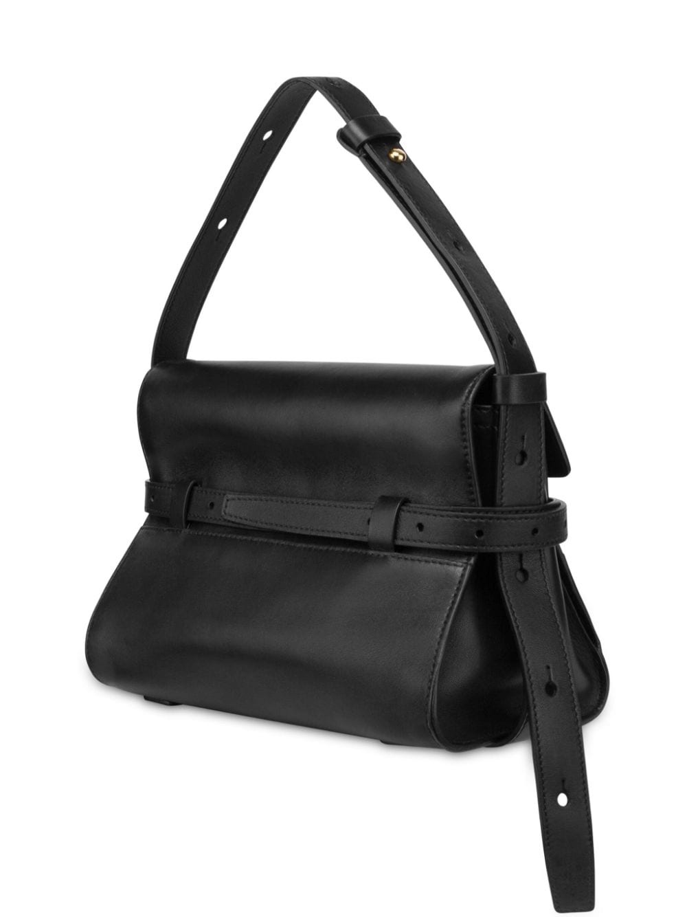 belted leather shoulder bag - 2