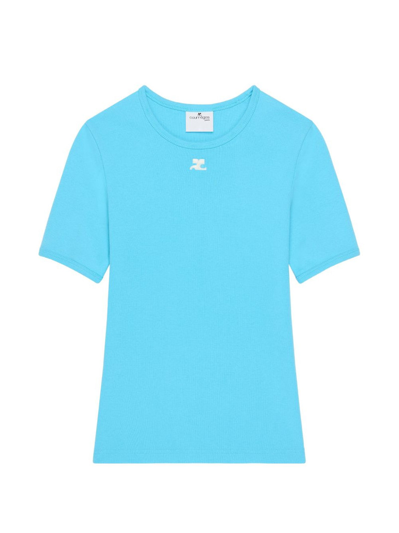 logo-embroidered T-shirt 1