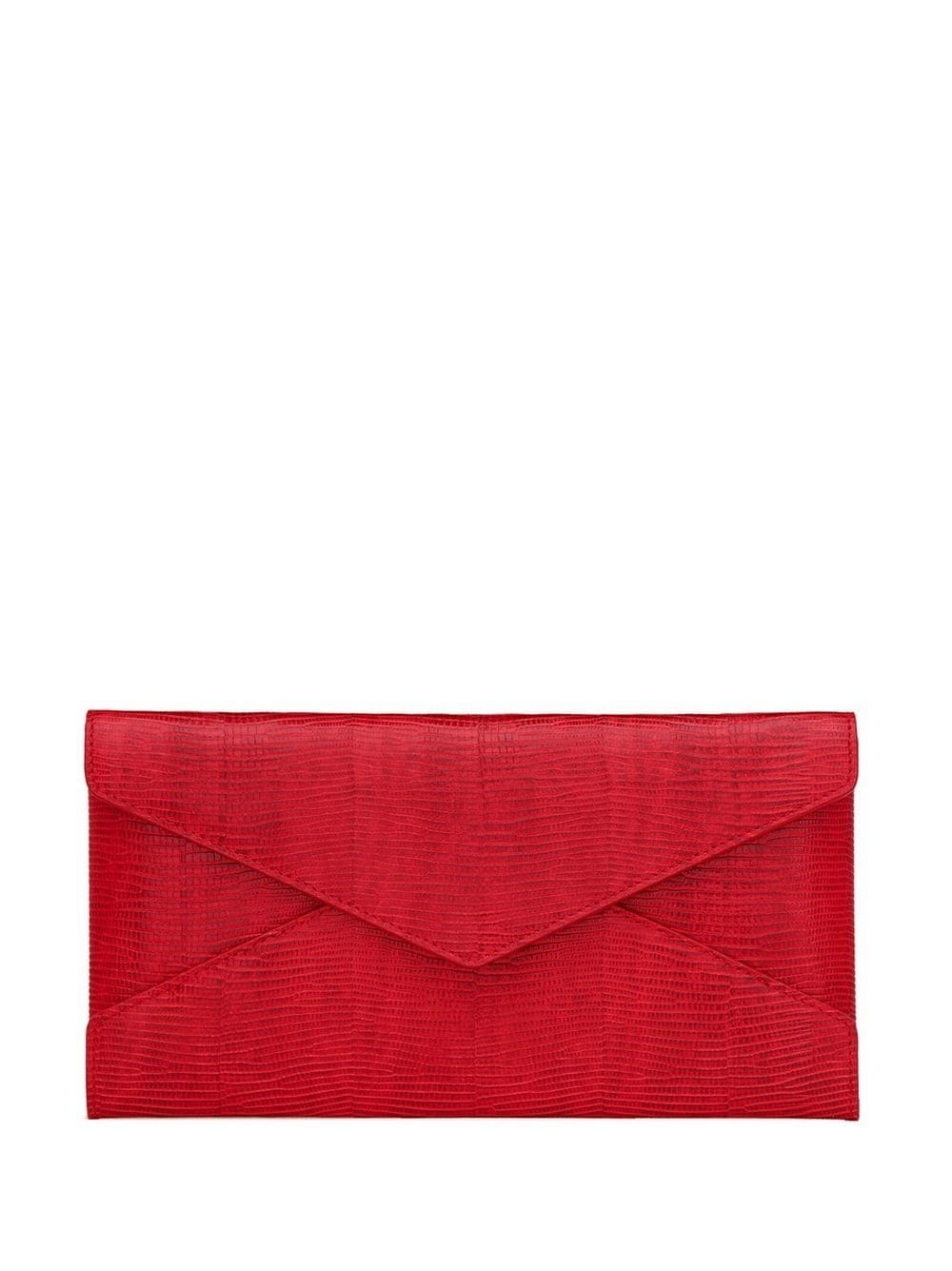 envelope-style leather clutch - 1