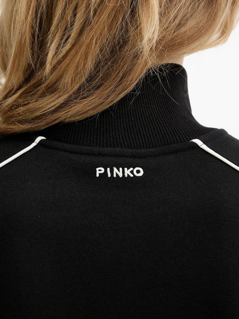 logo-embroidered sweat jacket 4