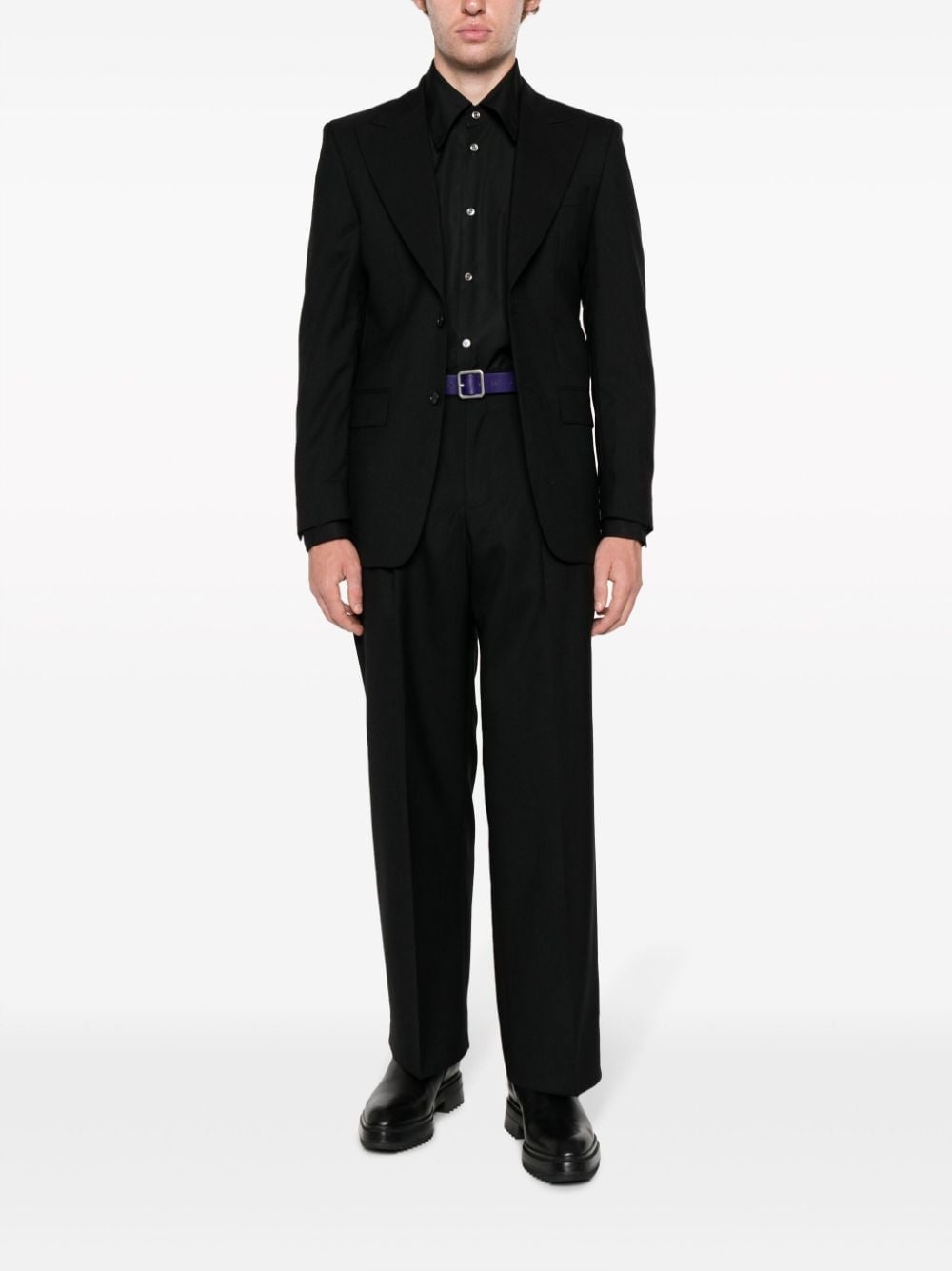 single-breasted wool blazer - 2