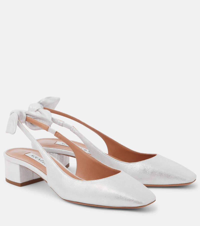Very Bow leather slingback pumps 1