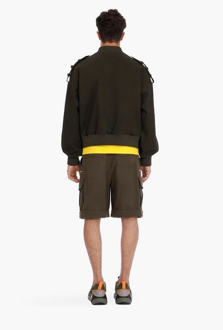 Khaki cotton bomber jacket - 3