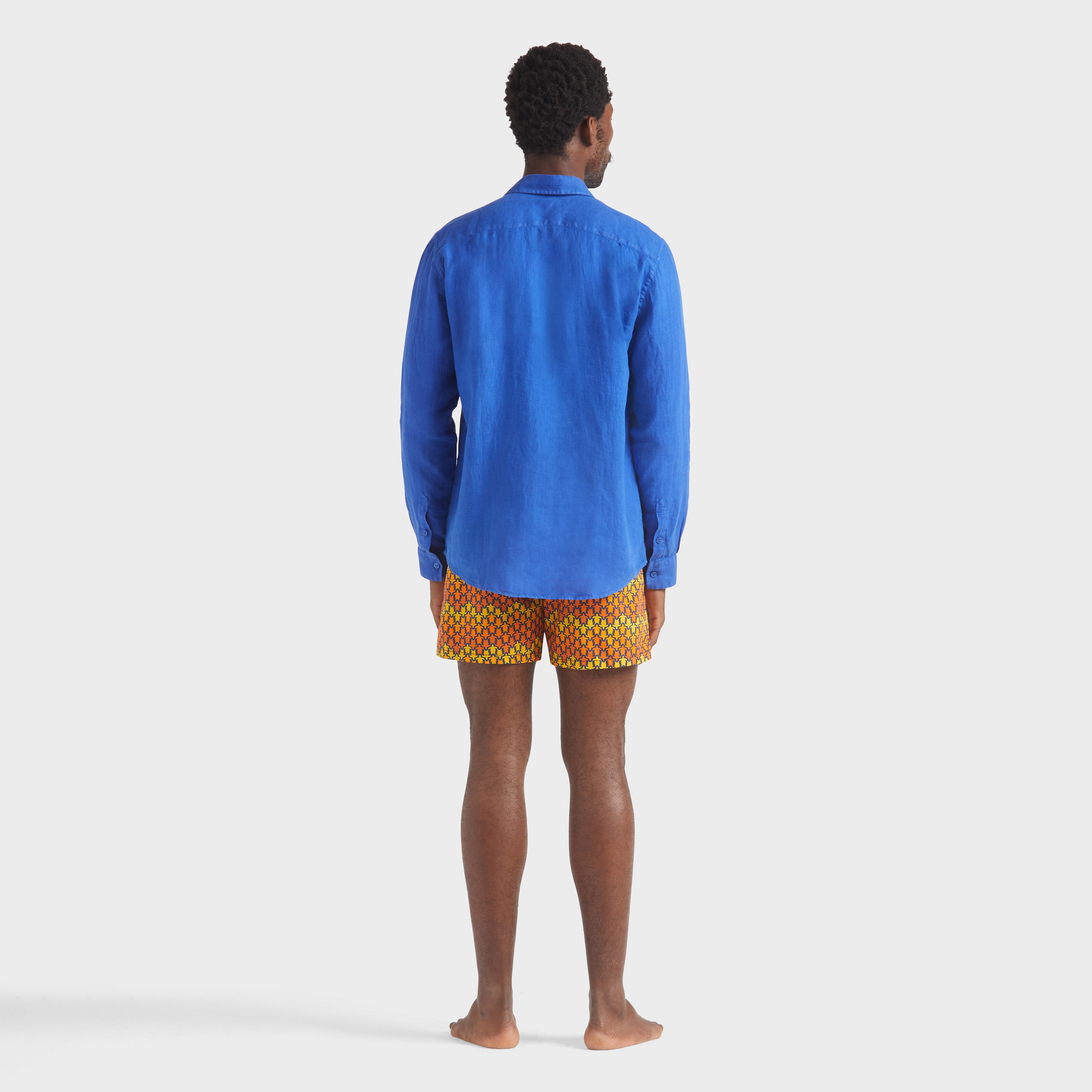 Men Linen Shirt Solid - 4
