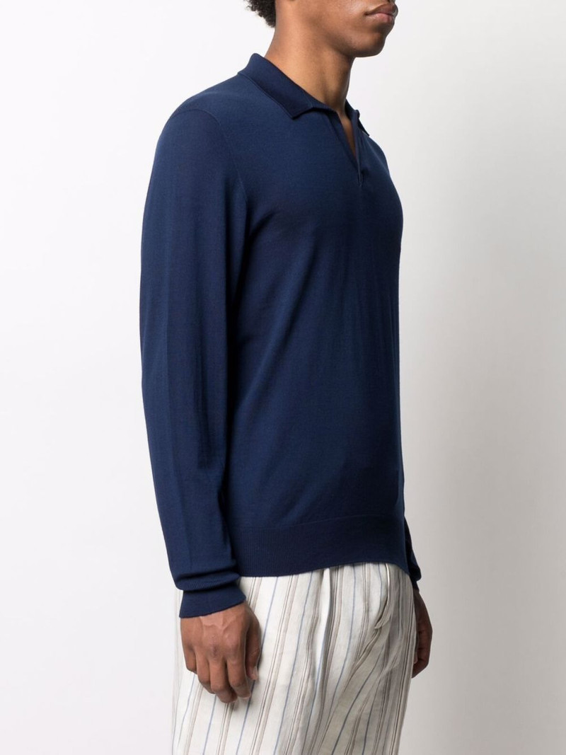 long-sleeved knitted polo shirt 3