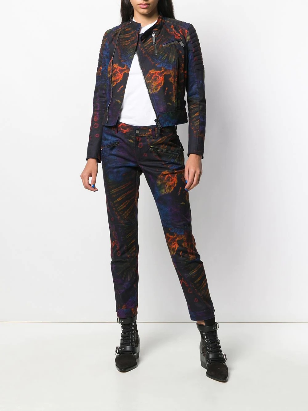 tie-dye cropped trousers - 2
