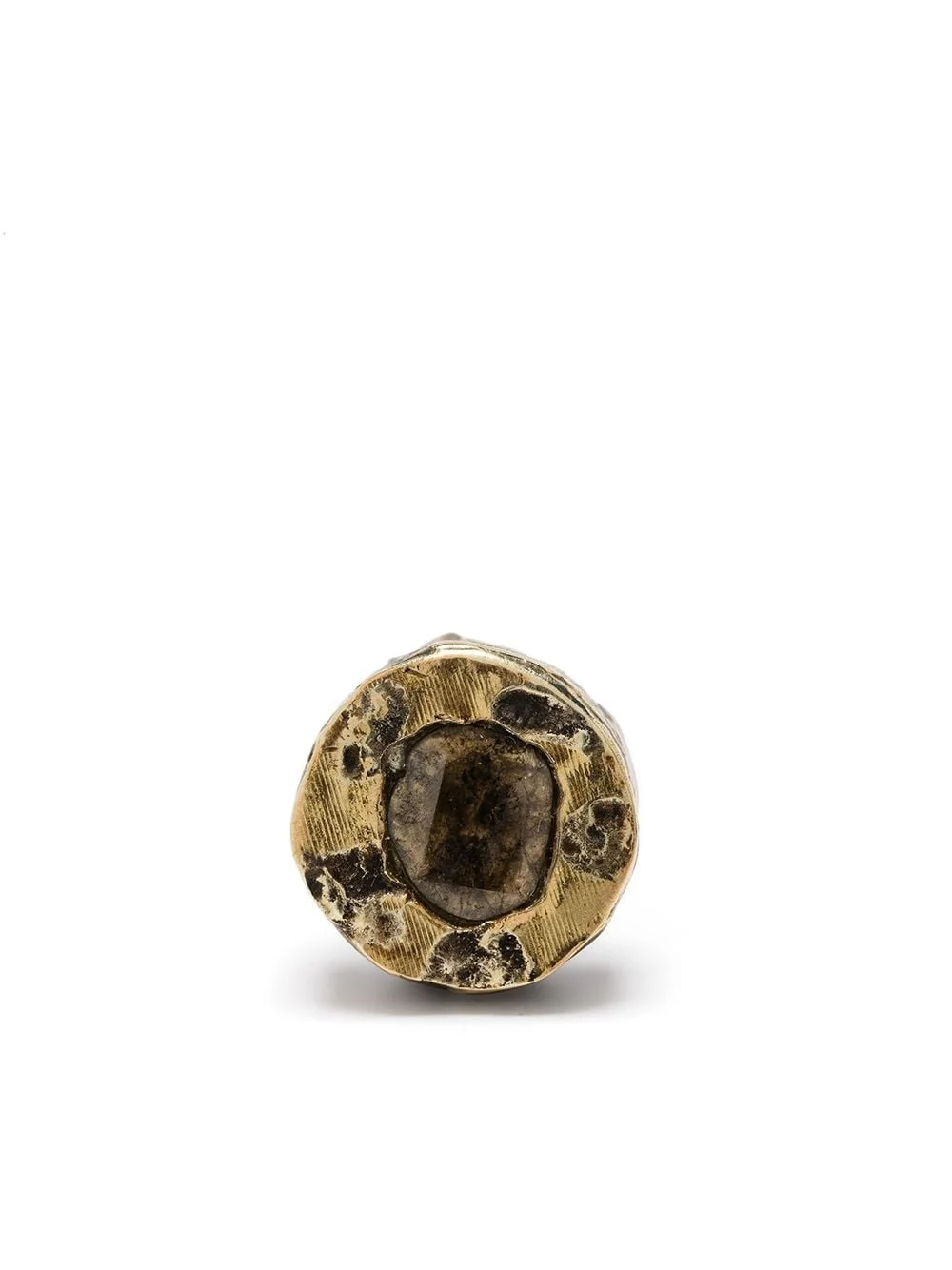 diamond-encrusted single stud earring - 1