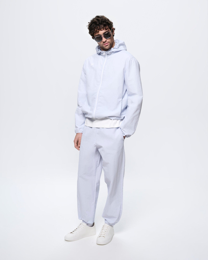 Mens Recycled Nylon Zip Up Jacket - Ice Grey 3