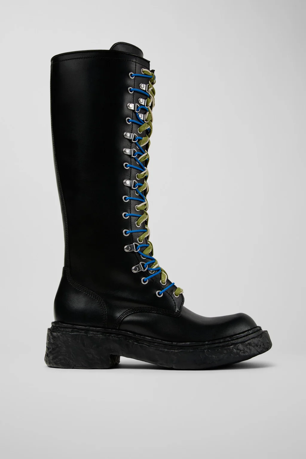 Black Leather High Boots - 1