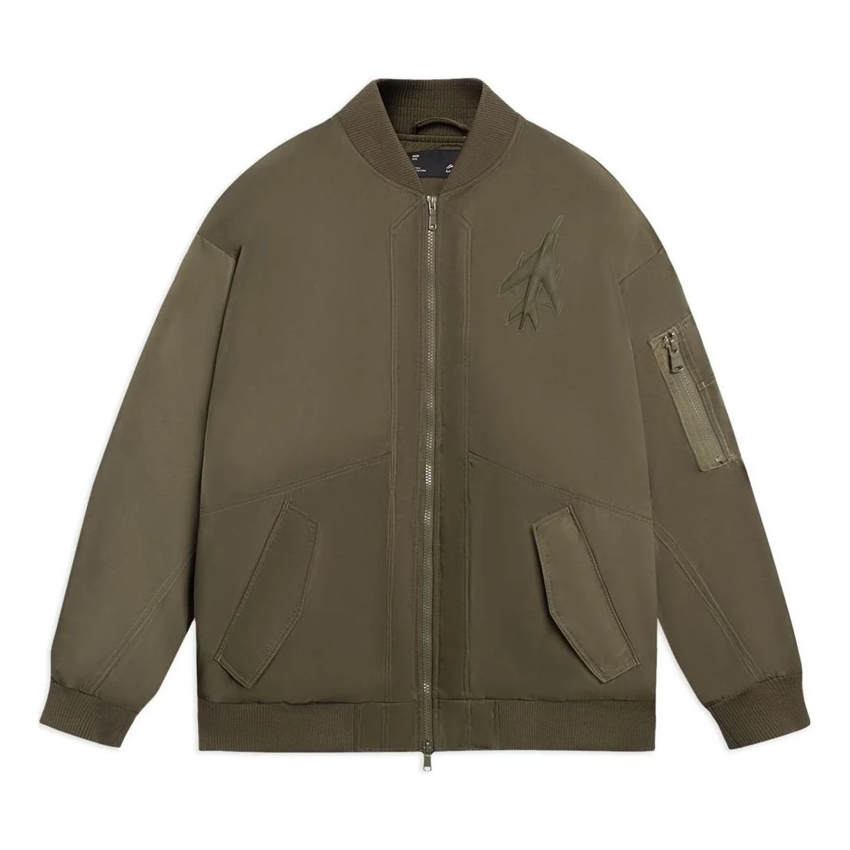Li-Ning CF Logo Bomber Jacket 'Olive Green' AYMS407-1 - 1