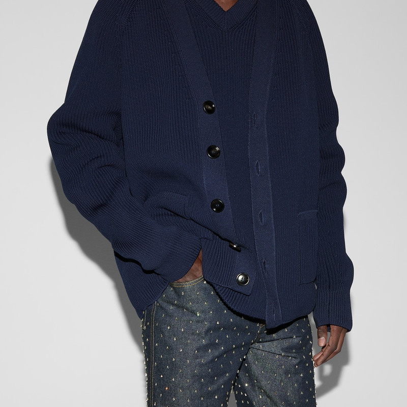 Chunky rib knit cardigan 5