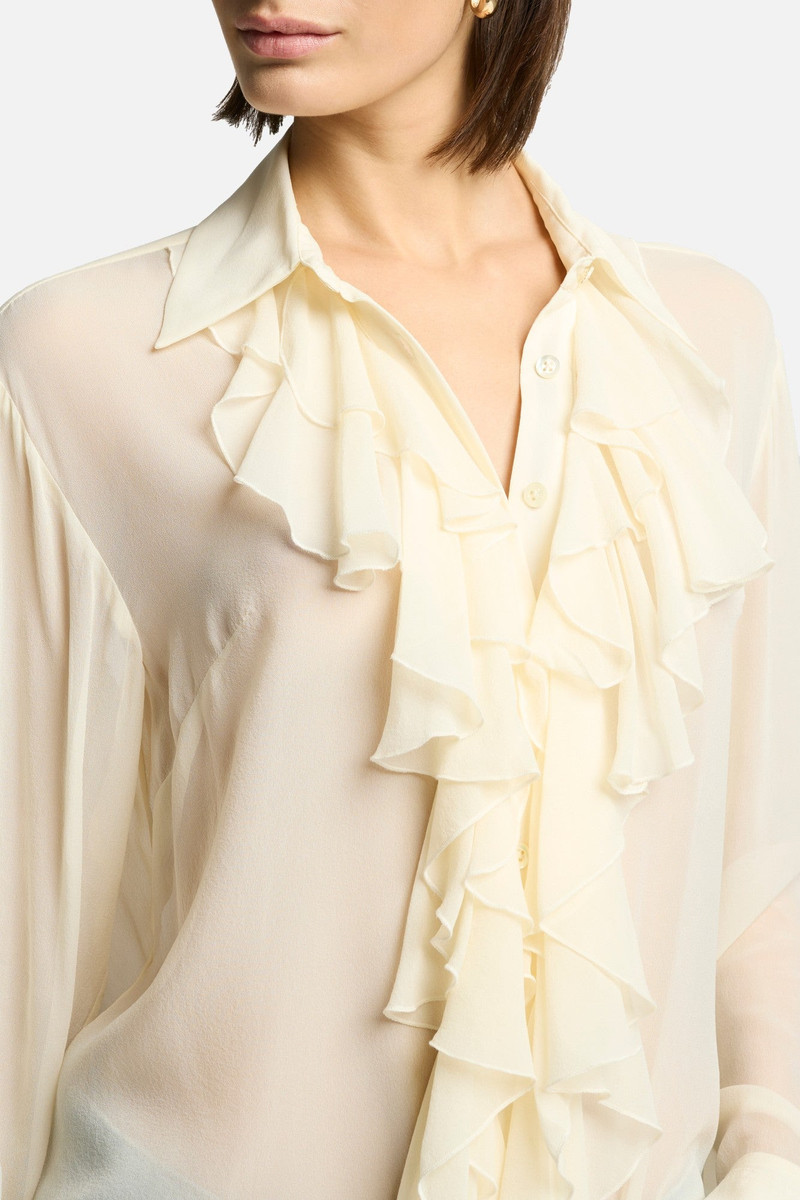 Silk Ruffle Shirt in Solitary Star 4