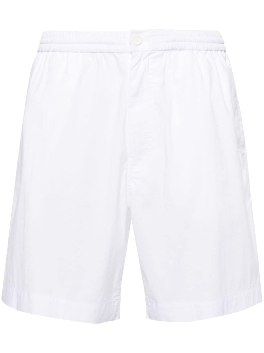elasticated-waist poplin shorts - 1