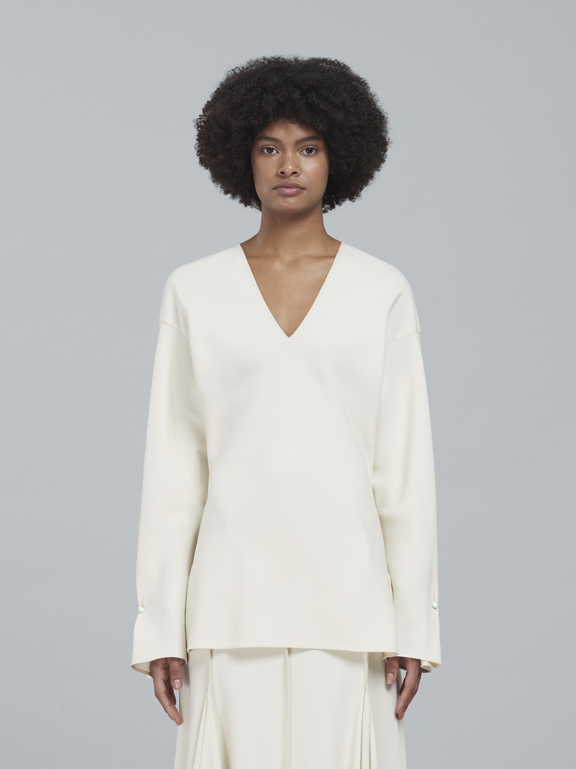 STRETCH CADY LONG SHIRT - 2