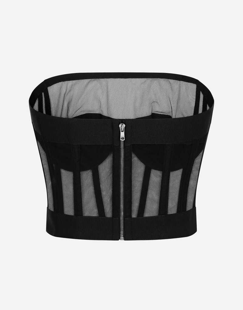 Tulle bustier top with boning 3