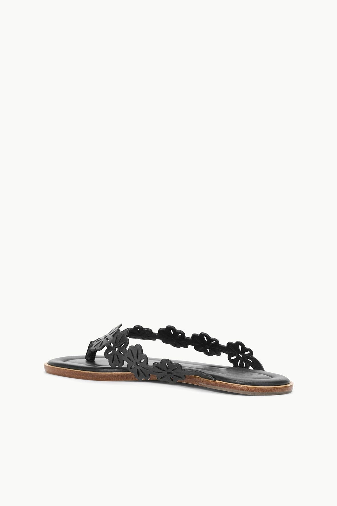 STAUD DANTE FLORAL THONG SLIDE BLACK - 6