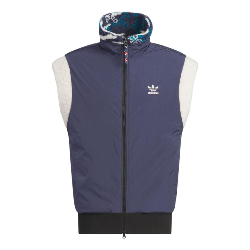 adidas adidas Originals Reversible Fleece Vest (Gender Neutral) Asia Sizing 'Brown Black' IX4218 outlook