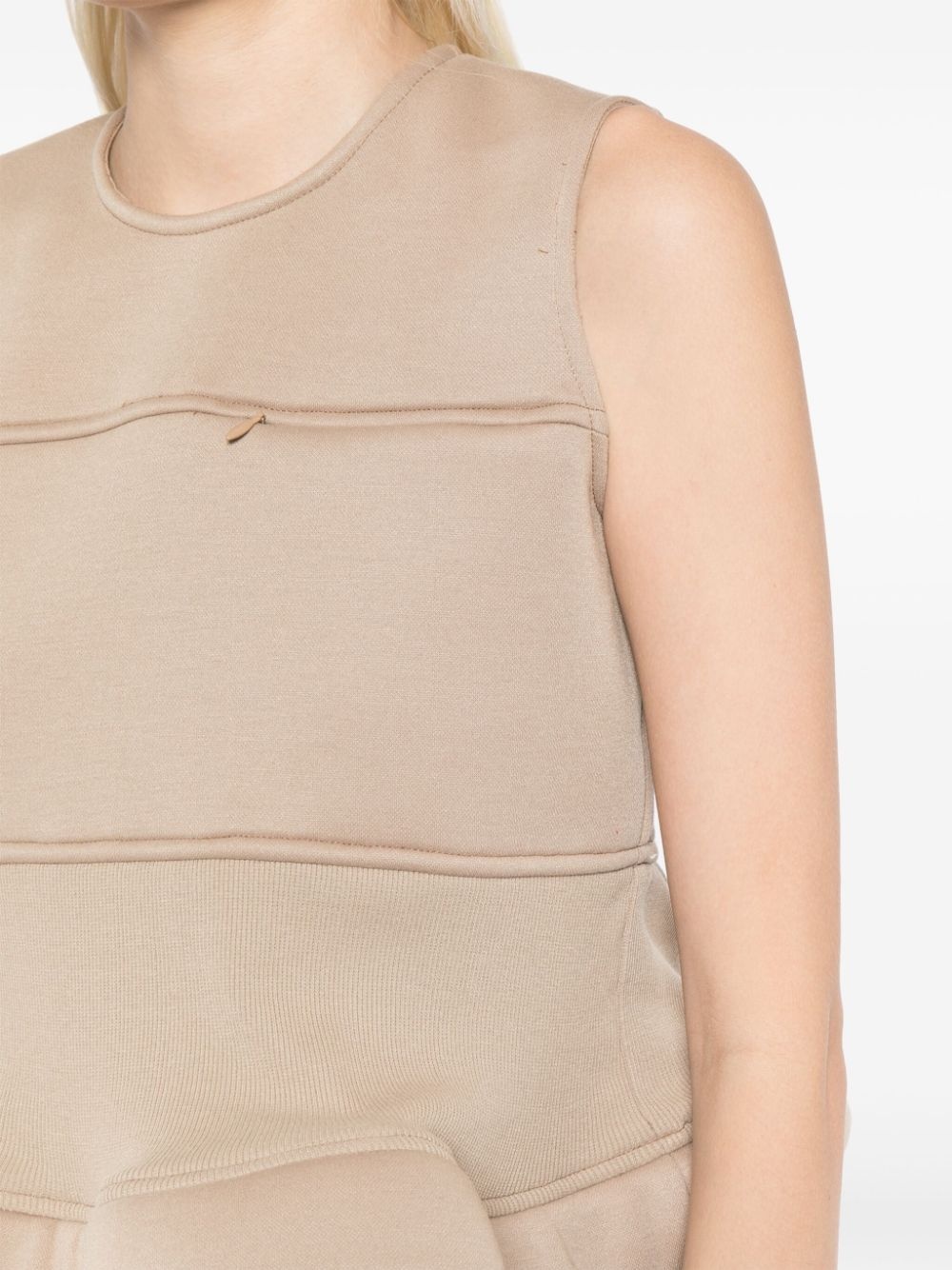 peplum hem sleeveless top - 5
