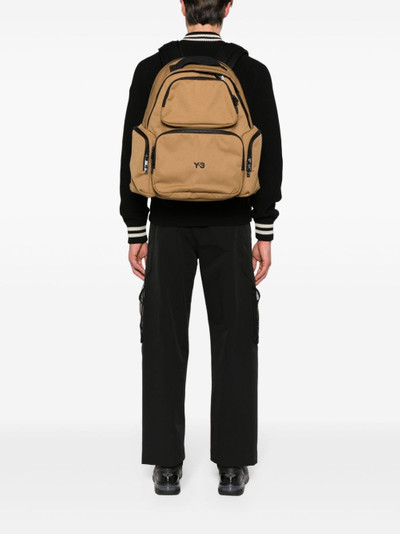 Y-3 logo-embroidered padded backpack outlook