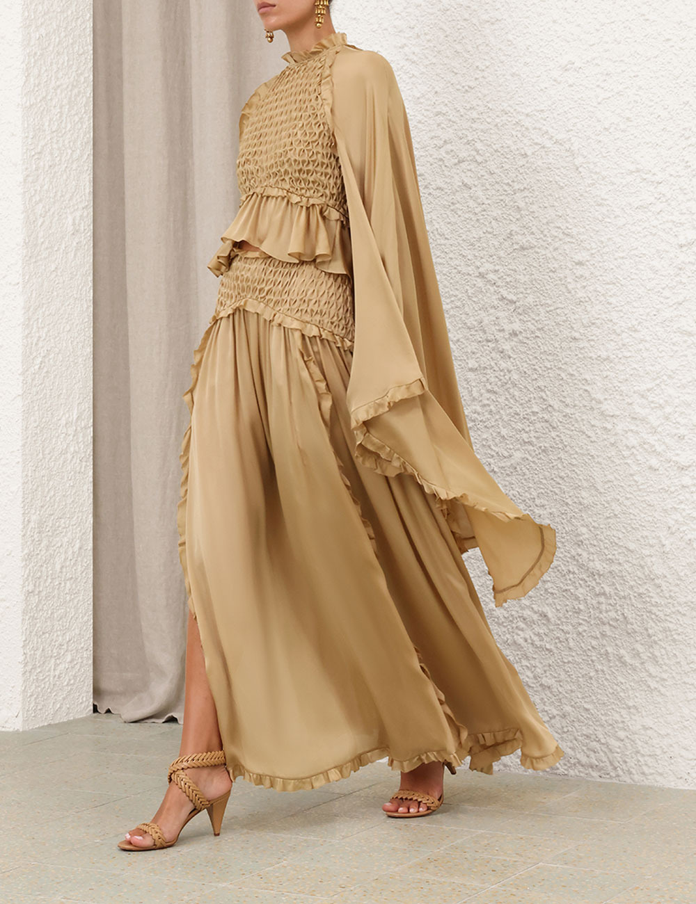 HYPNOTIC SATIN MAXI SKIRT - 3