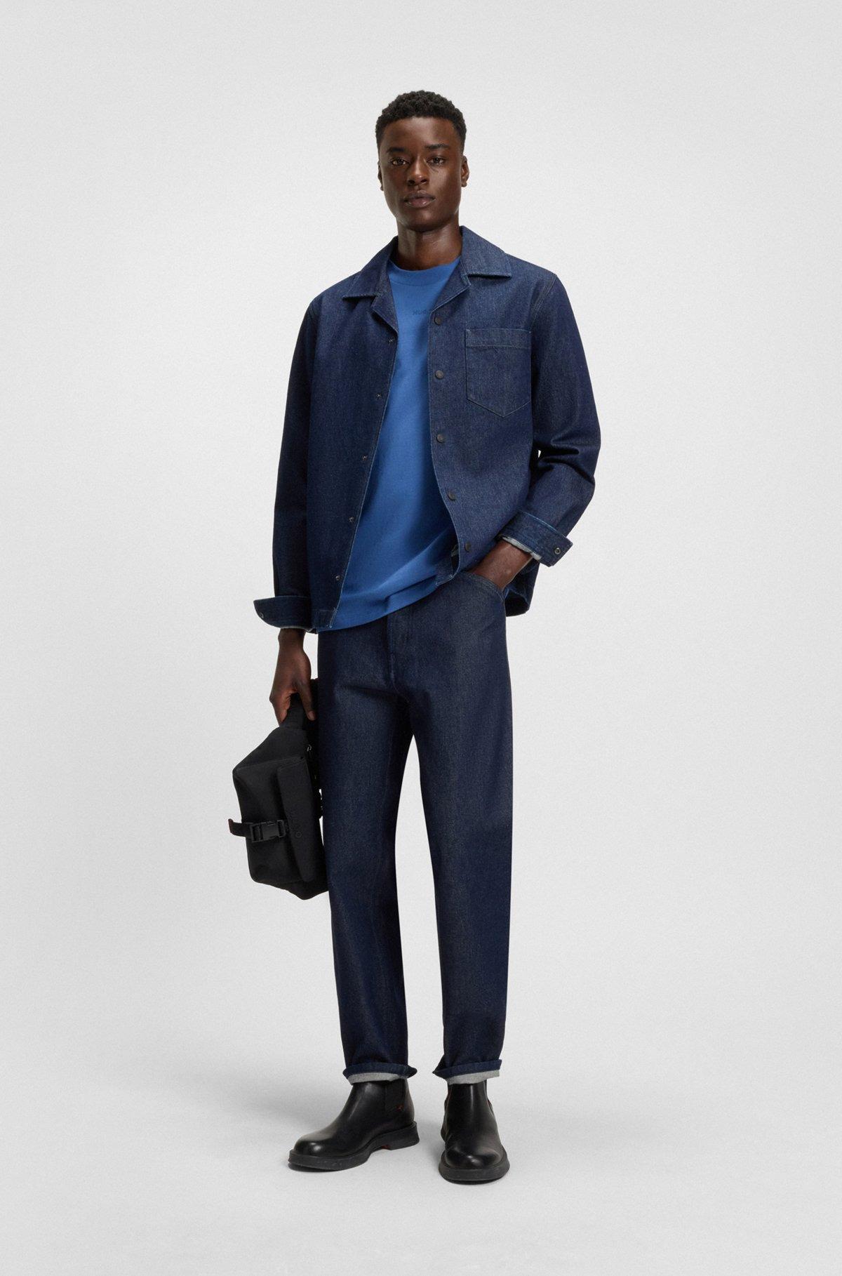 OVERSIZE-FIT OVERSHIRT IN JAPANESE RIGID DENIM - 4