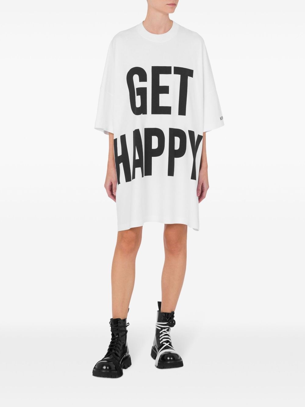slogan-print dress - 2