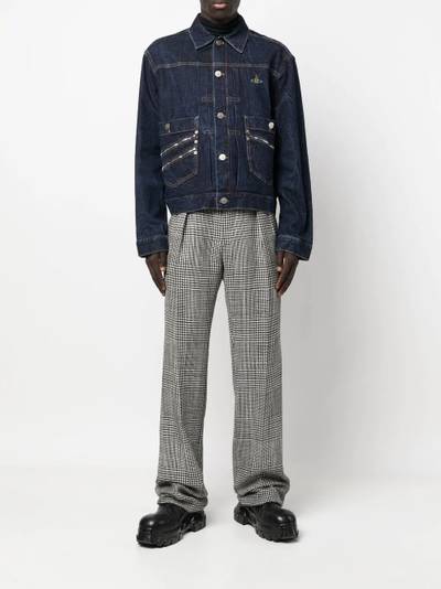 Vivienne Westwood Orb-embroidered denim jacket outlook