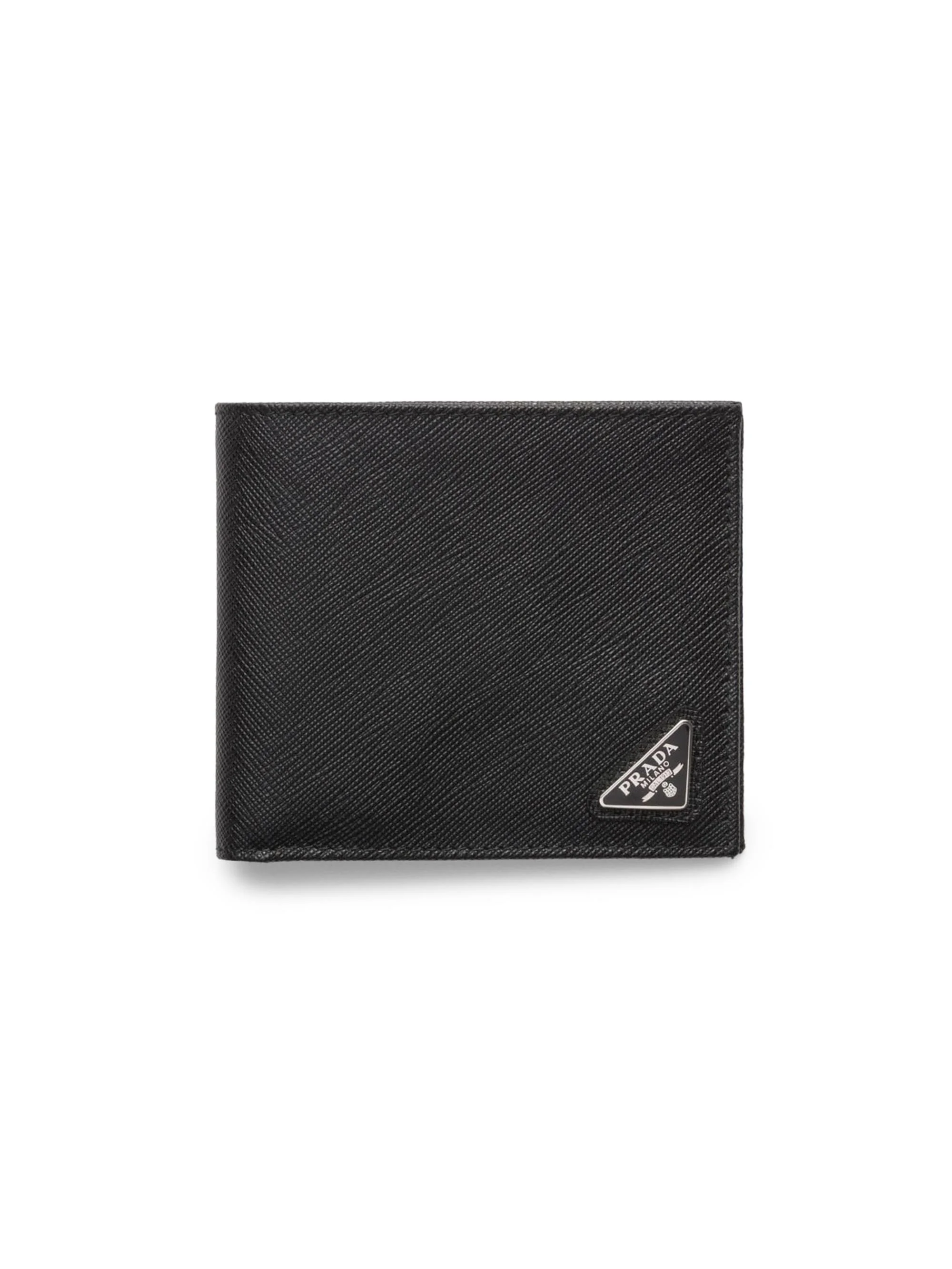 Men's Saffiano Leather Wallet - Black - 1