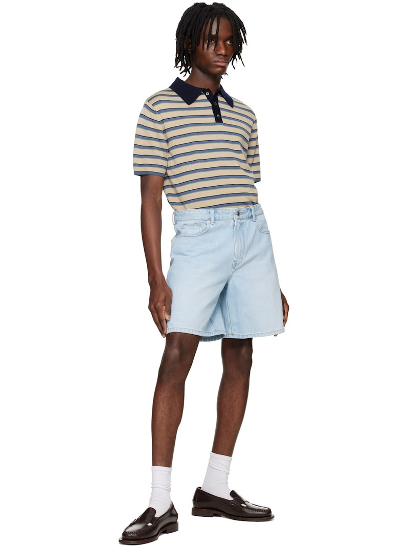 SYSTEM Blue Bermuda Denim Shorts outlook