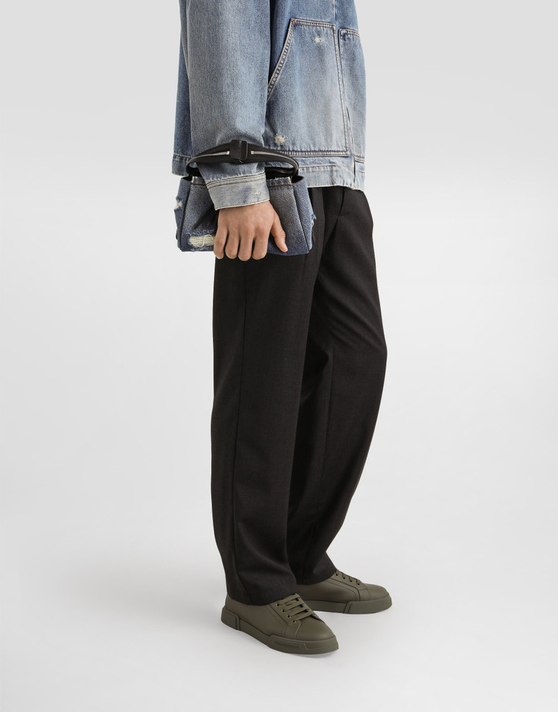 Dolce & Gabbana Vittoria denim patchwork shoulder bag outlook