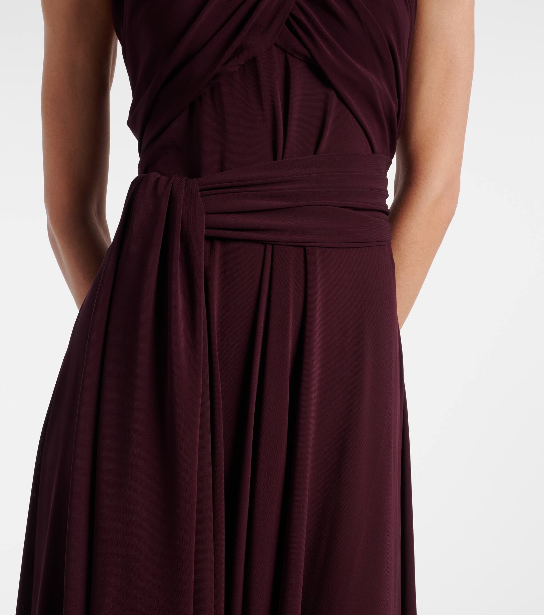 Draped halterneck maxi dress - 5