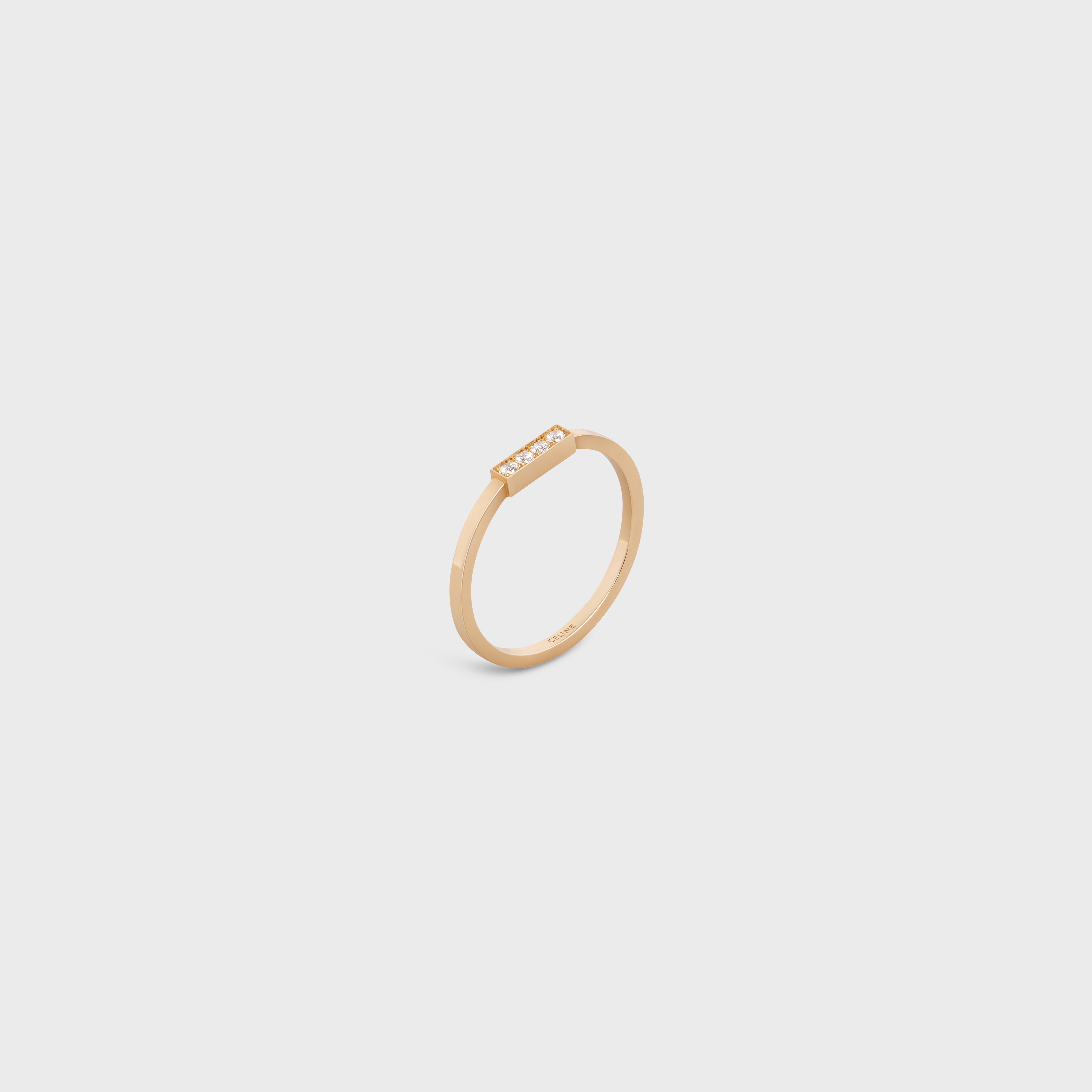 Celine Line Ring in Yellow Gold and Diamonds - 2