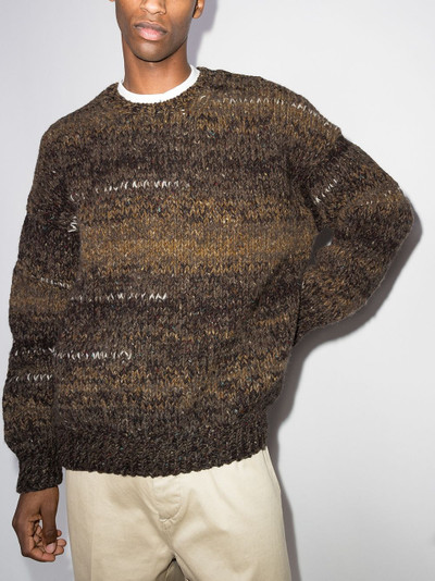 visvim Amplus gradient crew neck jumper outlook