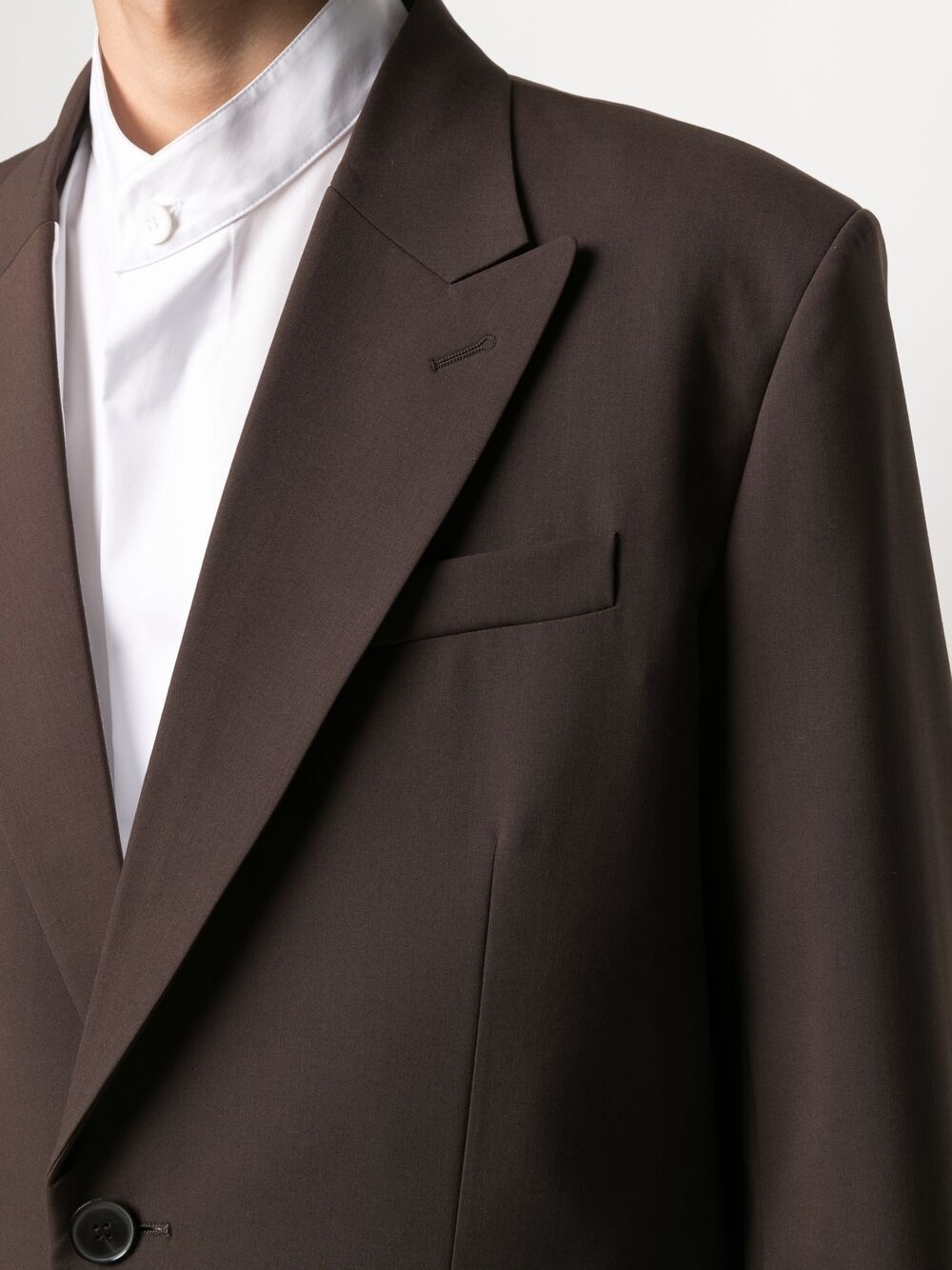 peak-lapel single-breasted blazer - 5