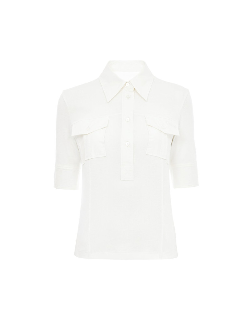 SHORT-SLEEVE UTILITARIAN TOP IN COTTON 1